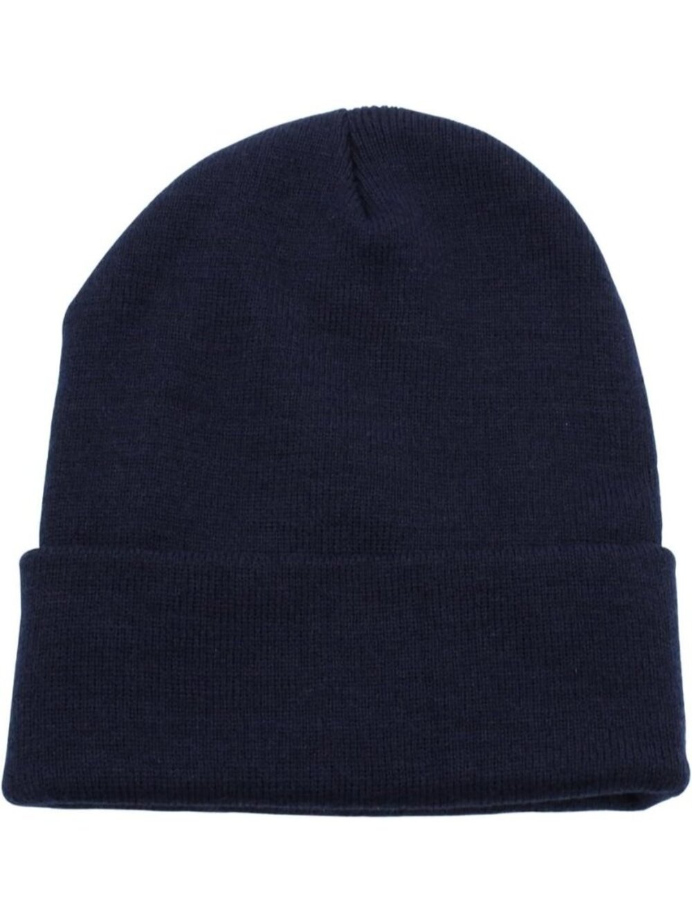 Unisex Blue Navy Cuffed Plain Skull Knit Beanie Hat For Imported Winter Cap